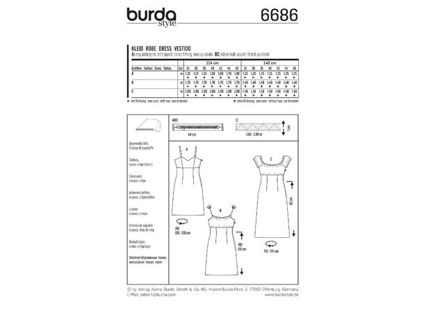 Burda 6686 - Kjole