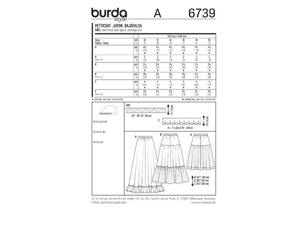 Burda 6739 - Underskjørt