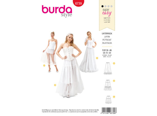 Burda 6739 - Underskjørt