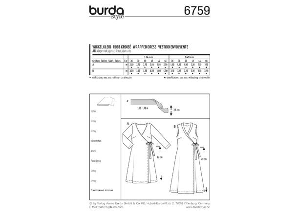 Burda 6759 - Kjole