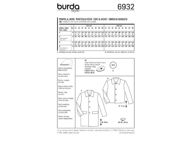 Burda 6932 - Jakke