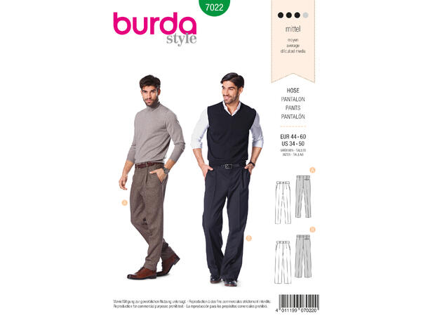 Burda 7022 - Bukse