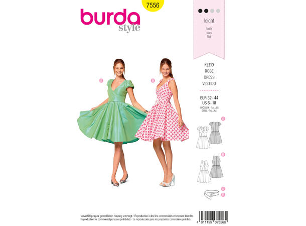 Burda 7556 - Kjole