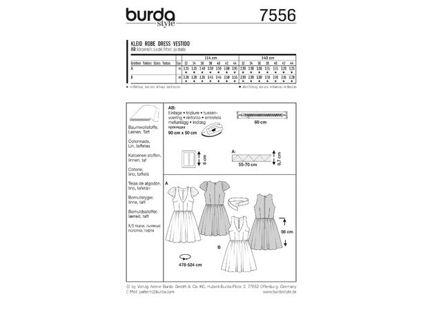 Burda 7556 - Kjole