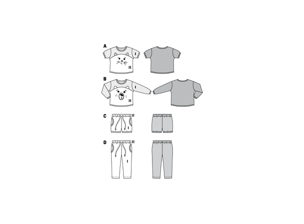 Burda 9326 - Pysjamas