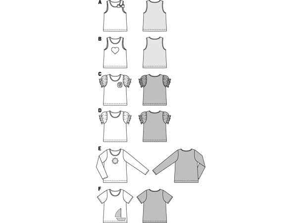 Burda 9439 - T-skjorte og topp