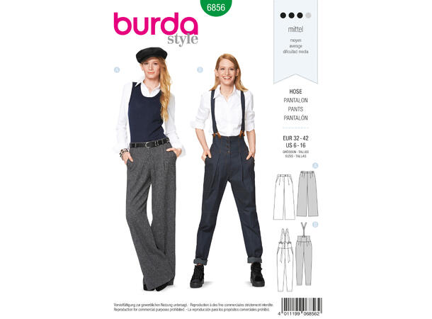 Burda  6856 - Bukser og selebukser