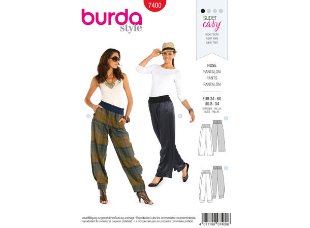 Burda  7400 -  Bukse