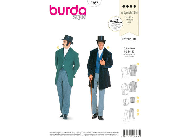 Burda 1848 - Historisk kostyme