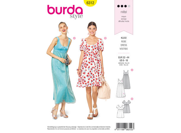 Burda 6312 - Kjole