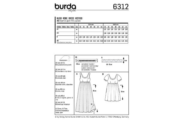 Burda 6312 - Kjole