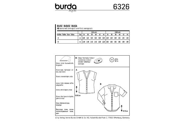 Burda 6326 - Bluse