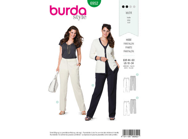 Burda 6952 - Bukser