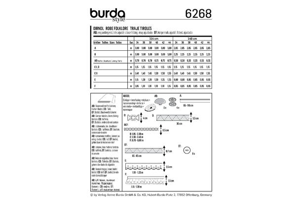 Burda 6268 - Folkedrakt