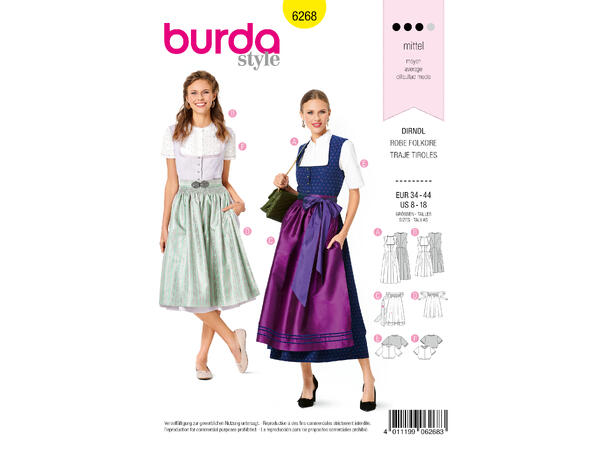 Burda 6268 - Folkedrakt