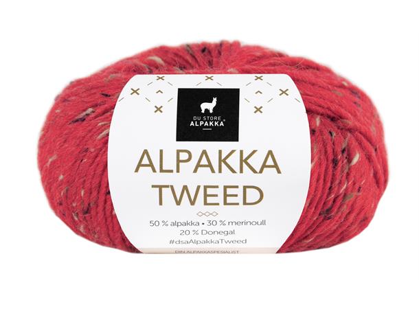 DSA , Alpakka Tweed garn 120 Rød