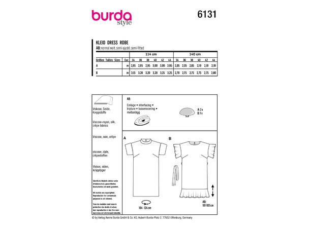 Burda 6131 - Kjole