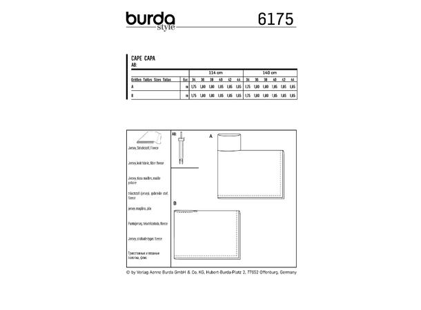 Burda 6175, Cape