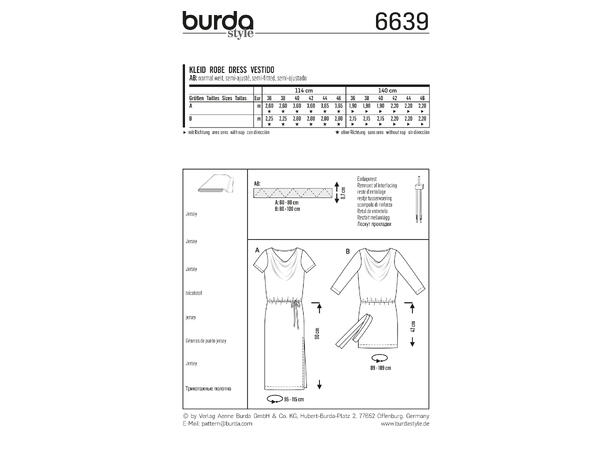 Burda 6639 - Kjole