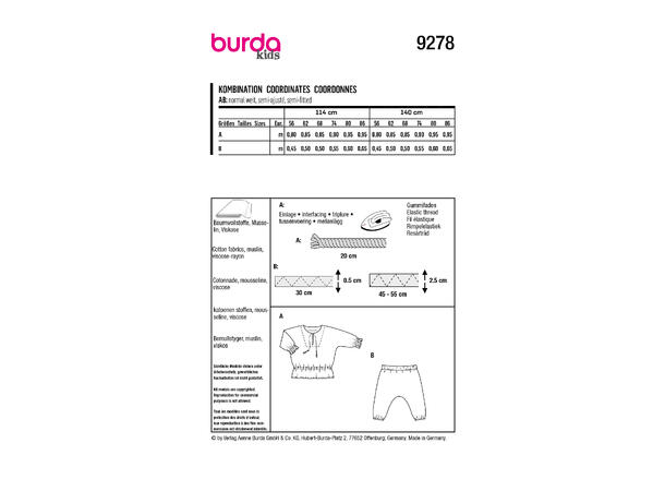 Burda 9278 - Bukse og genser