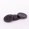 Marmorert knapp Blank Svart 18 mm