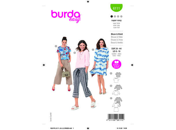 Burda6118 - Kjole & Topp