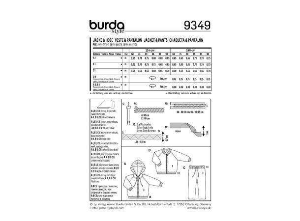 Burda 9349 - Jakke og bukse