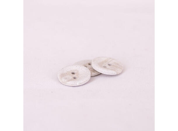 Knapp av resirkulert hemp Hvit, 15mm