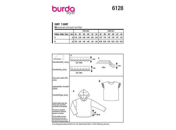 Burda 6161 - loungewear genser