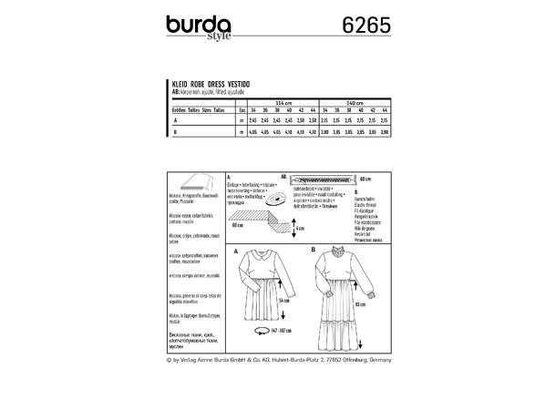 Burda 6265, Kjole