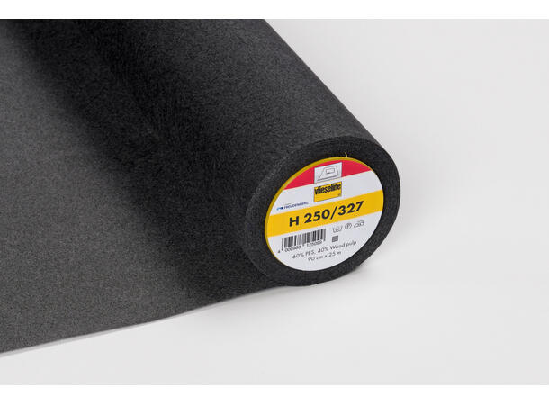 H 250/327 Mørkegrå strykevlies