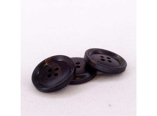 Marmorert knapp matt 25 mm Mørkebrun