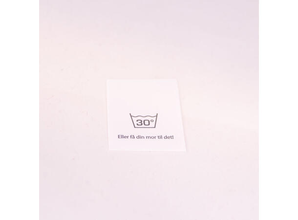 Vaskelapp, Vask 30 grader