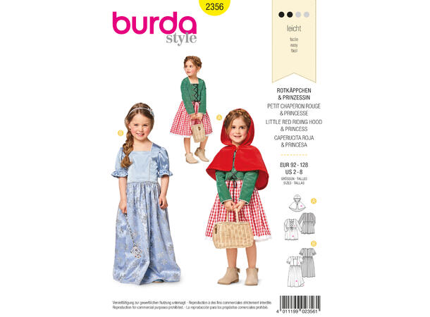 Burda2356 - Liten rødhette & Prinsesse