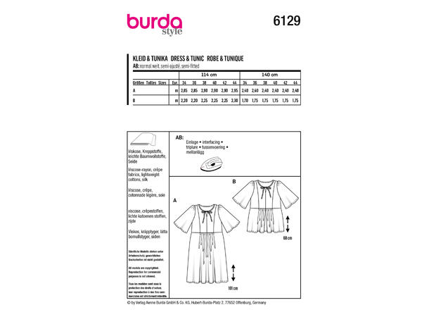 Burda 6139 - Tunika & Kjole