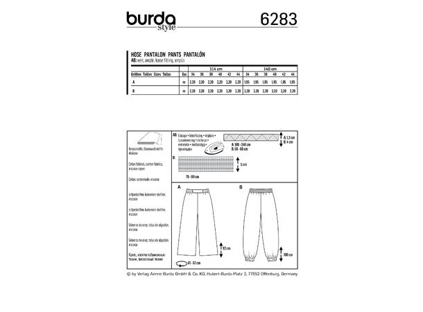 Burda 6283, bukse