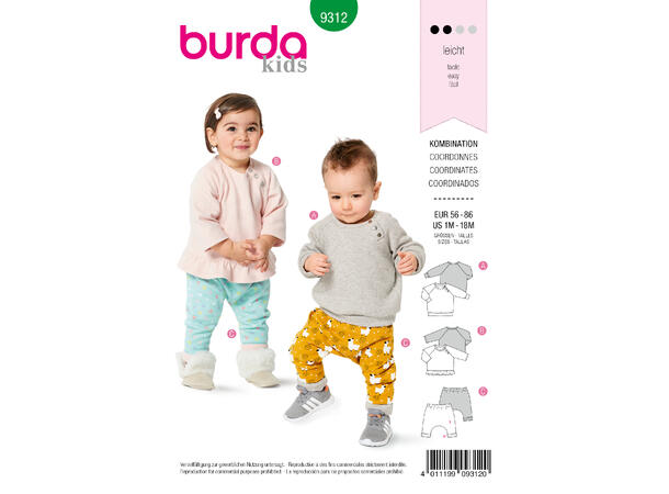Burda 9312 - Genser og bukse