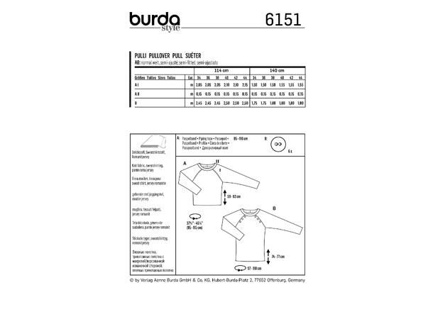 Burda 6151, Genser