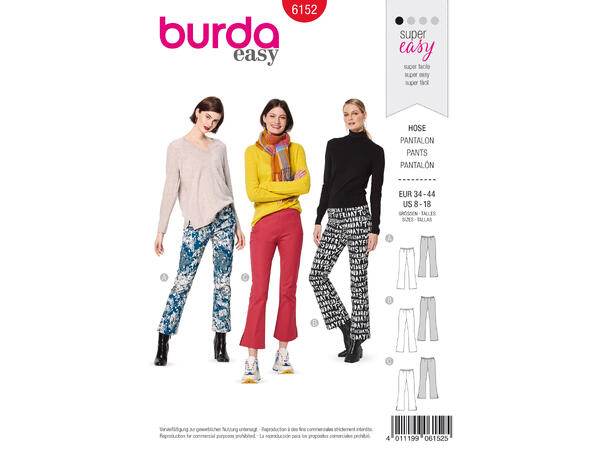 Burda 6152, Slengbukse