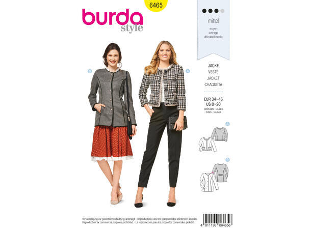 Burda 6465 - Jakke