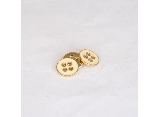 Gullknapp, emalje/creme