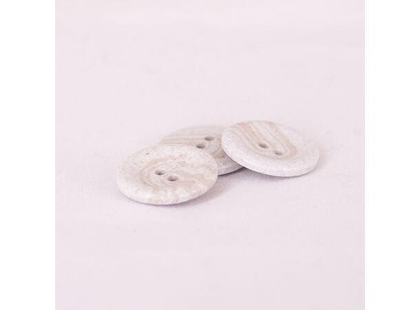 Knapp av resirkulert hemp Hvit, 20mm