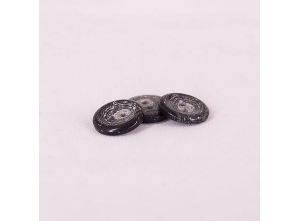Knapp av resirkulert hemp Sort, 15mm