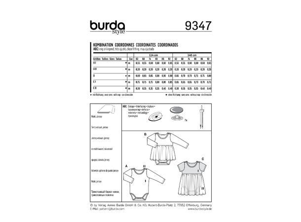 Burda 9347 - Body og Kjole