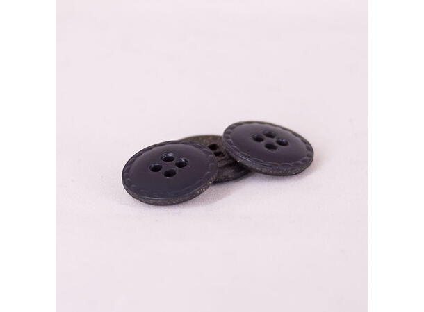 Knapp av resirkulert lær Marine, 18mm