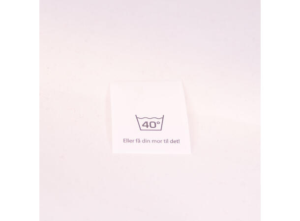 Vaskelapp, Vask 40 grader