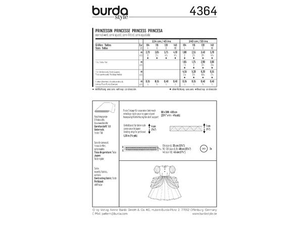 Burda 4364 -Prinsesse