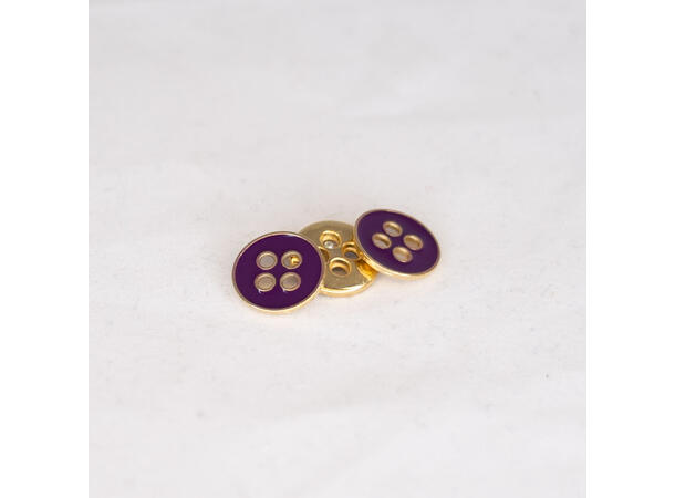 Gullknapp, emalje/vinrød