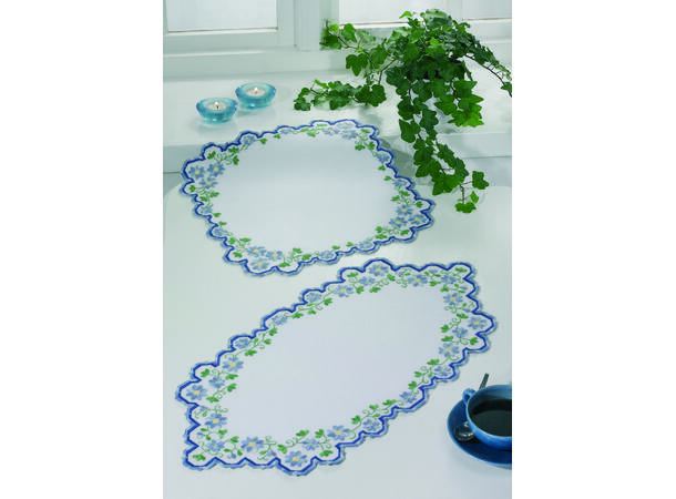 Permin løper, Evenweave blomster