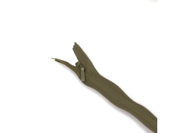 Sort skjult kjoleglidelås